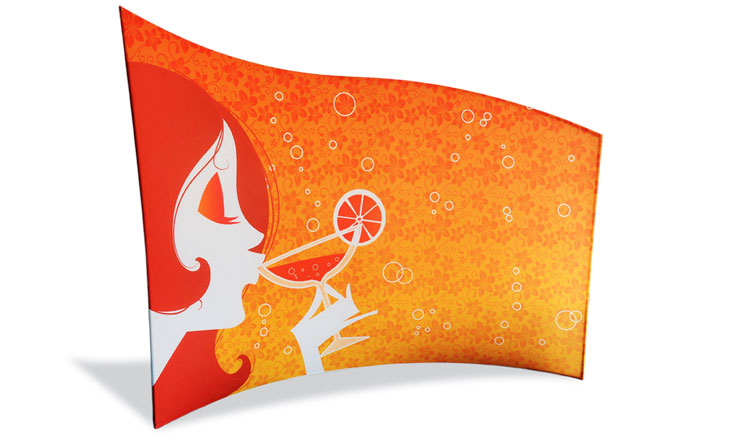 Sail portable display stand