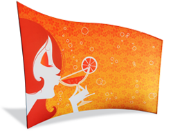 Sail portable stand display